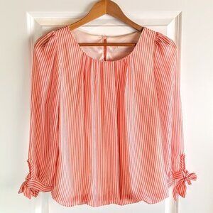 Muzak Pink Striped Blouse